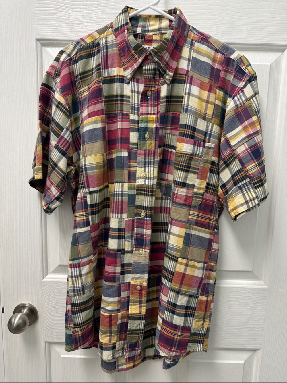 Jos. A.‎ Bank Short-Sleeve Plaid Button-Down Shirt in Red, Yellow, Green, Blue+